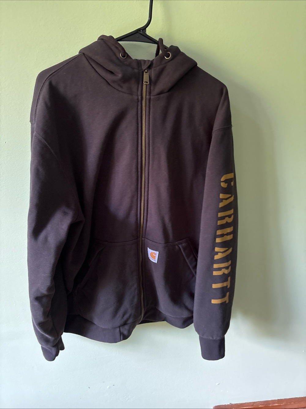 Carhartt Men’s Rain Defender Black Loose Fit Full Zip Hoodie L